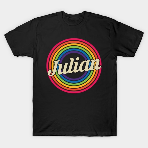 Julian - Retro Rainbow Style T-Shirt by MaydenArt